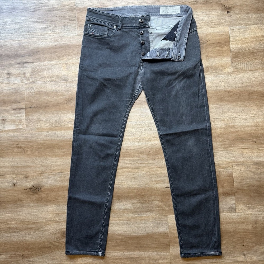 Diesel Troxer Jeans Men 31x29 Gray Slim Skinny Stretch Charcoal Wash Denim R0W50